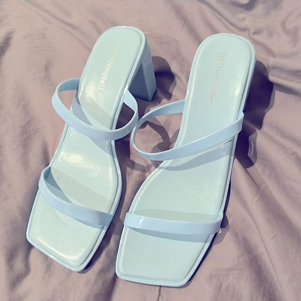 Jeffrey Campbell JAMM-3 Sandals - baby blue shiny - size 9 (39)